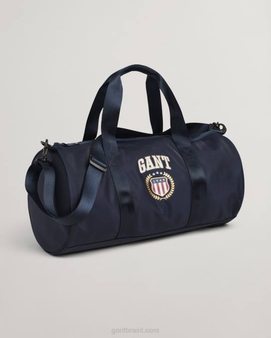 bolsa de ginástica escudo retrô N424C460 noite azul GANT homens