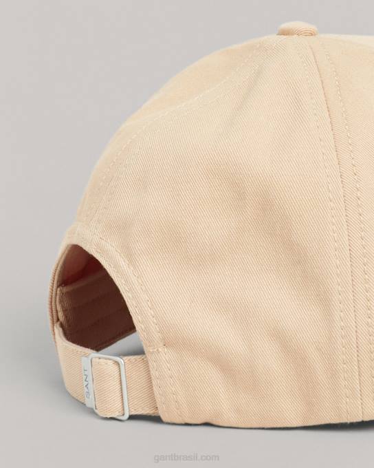 boné de sarja de algodão alto N424C474 bege avelã GANT homens