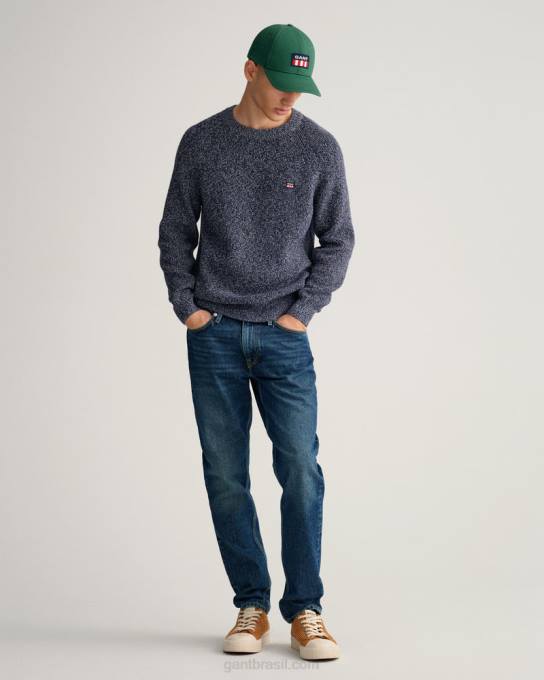 boné de sarja escudo retrô N424C477 verde floresta GANT homens