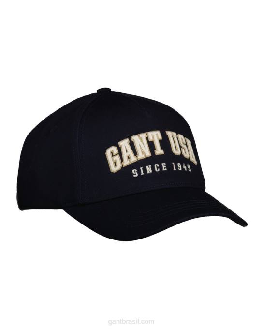 boné gráfico dos eua N424C471 noite azul GANT homens