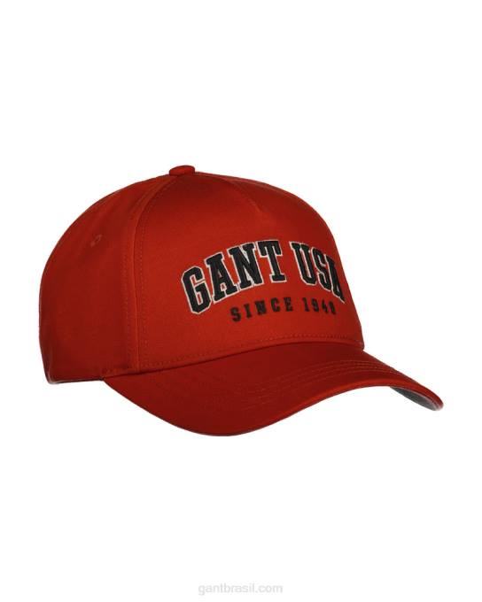 boné gráfico dos eua N424C472 tempero vermelho GANT homens