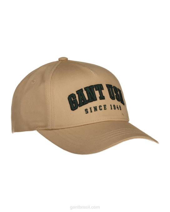 boné gráfico dos eua N424C509 bege avelã GANT homens