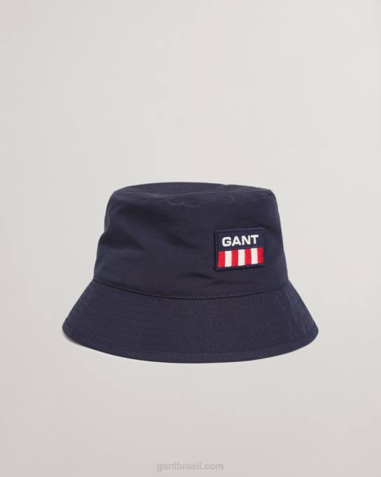 chapéu de balde de poliéster N424C476 noite azul GANT homens