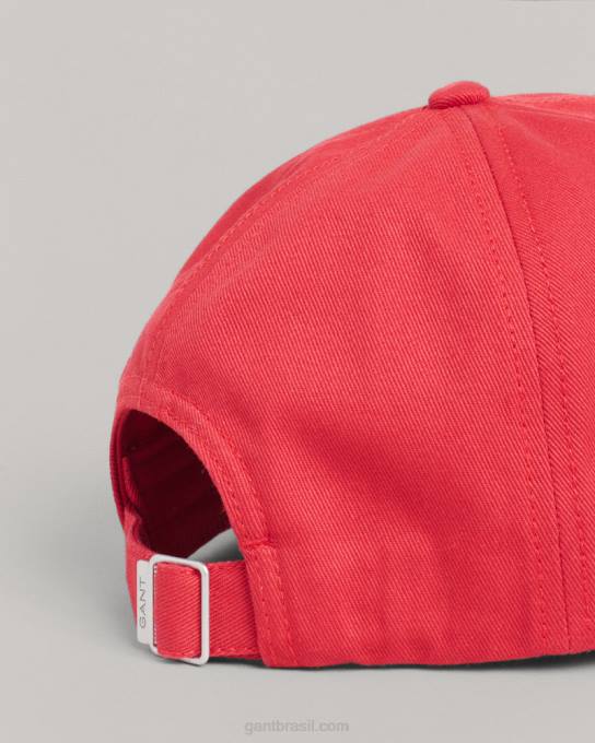 gorro de sarja de algodão N424C479 vermelho rubi GANT homens