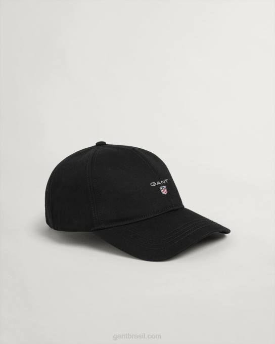 gorro de sarja de algodão N424C493 preto GANT homens
