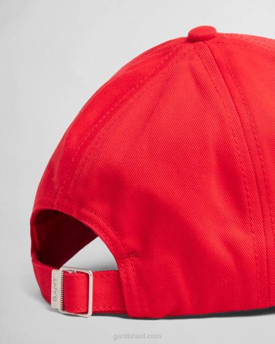 gorro de sarja de algodão N424C496 vermelho brilhante GANT homens