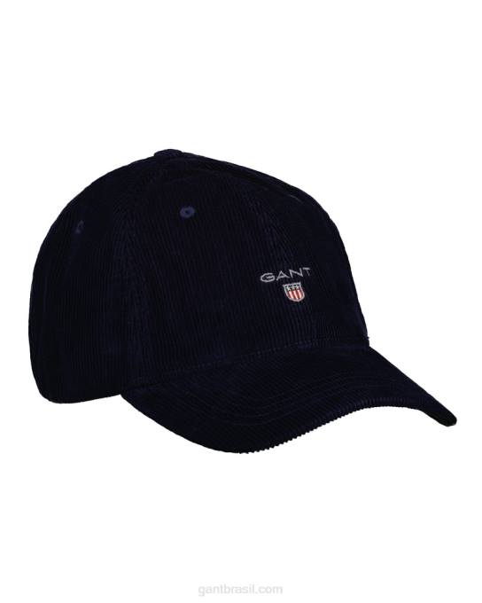 gorro de veludo cotelê N424C481 marinho GANT homens