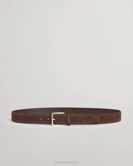 cinto de camurça clássico N424C454 marrom escuro GANT homens