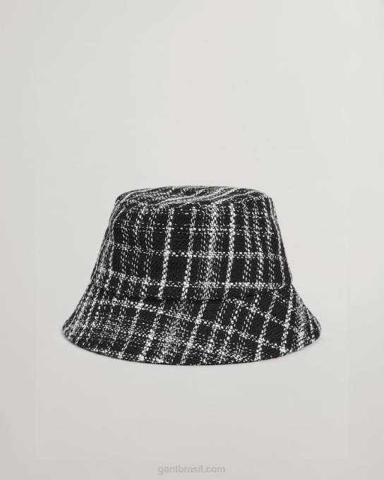 chapéu balde de tweed N424C791 Ébano preto GANT mulheres