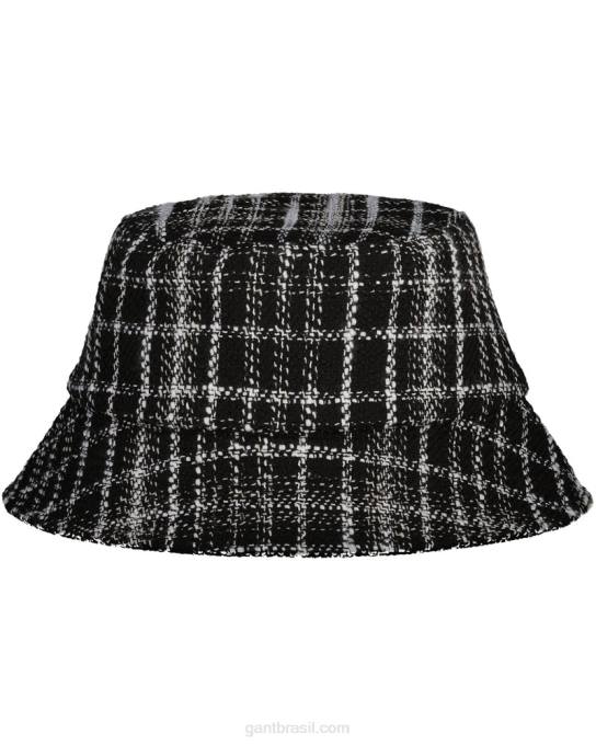 chapéu balde de tweed N424C791 Ébano preto GANT mulheres