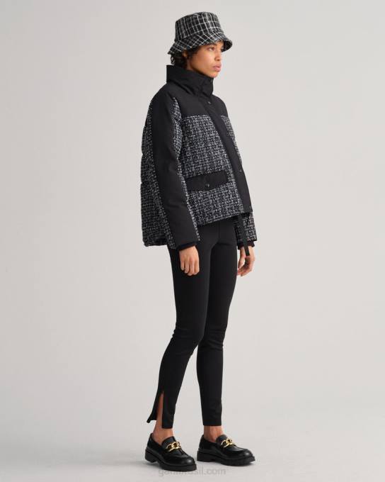 chapéu balde de tweed N424C791 Ébano preto GANT mulheres