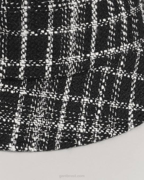 chapéu balde de tweed N424C791 Ébano preto GANT mulheres