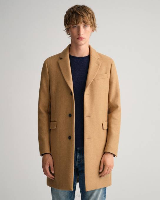 casaco de lã clássico N424C388 cáqui quente GANT homens