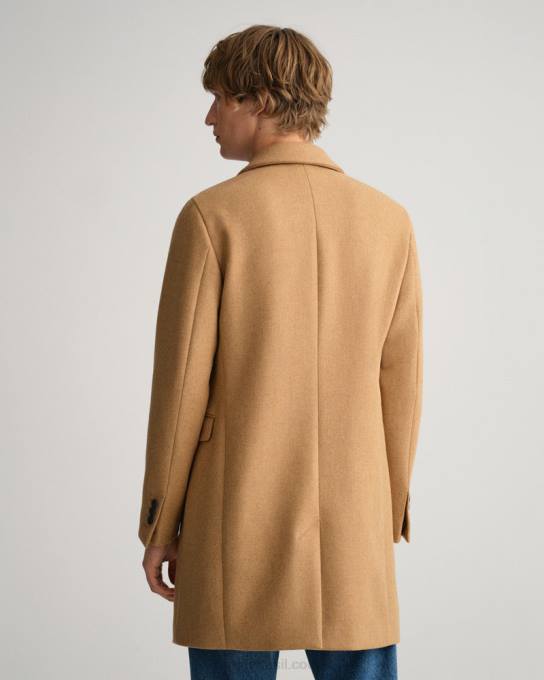 casaco de lã clássico N424C388 cáqui quente GANT homens