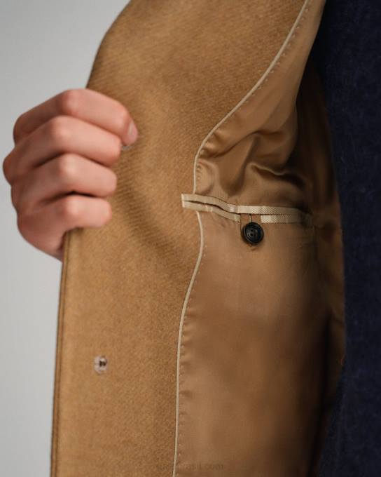 casaco de lã clássico N424C388 cáqui quente GANT homens