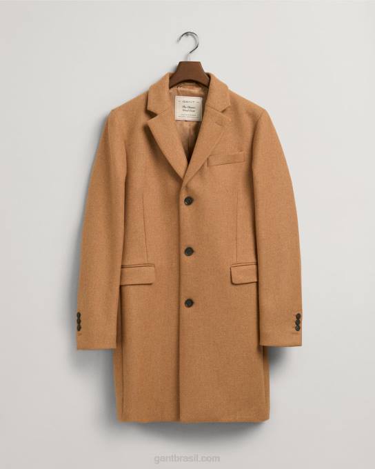 casaco de lã clássico N424C388 cáqui quente GANT homens