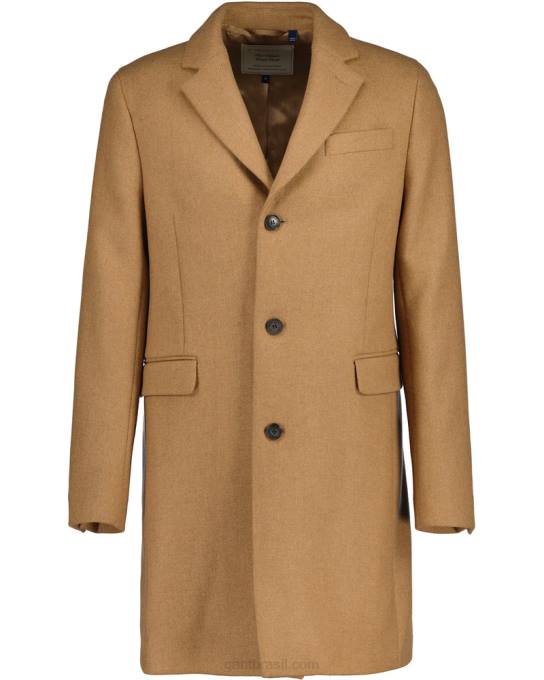 casaco de lã clássico N424C388 cáqui quente GANT homens