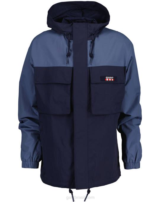 jaqueta com capuz bloqueado N424C384 furacão azul GANT homens