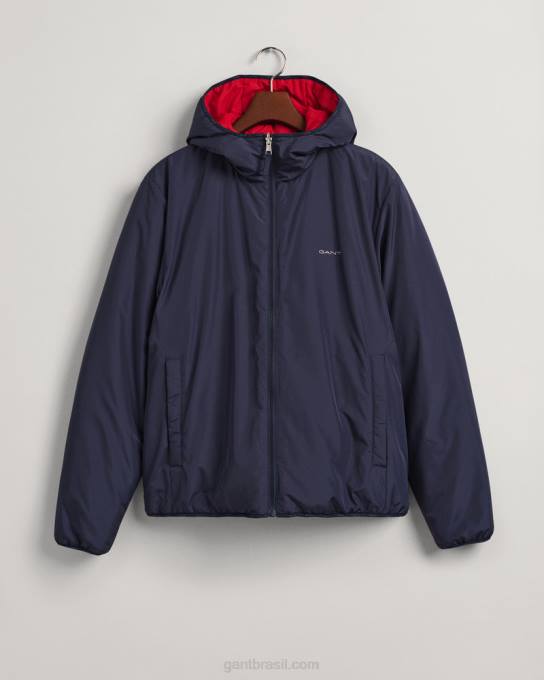jaqueta com capuz reversível N424C382 marinho GANT homens