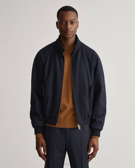 jaqueta de lã harrington N424C377 noite azul GANT homens