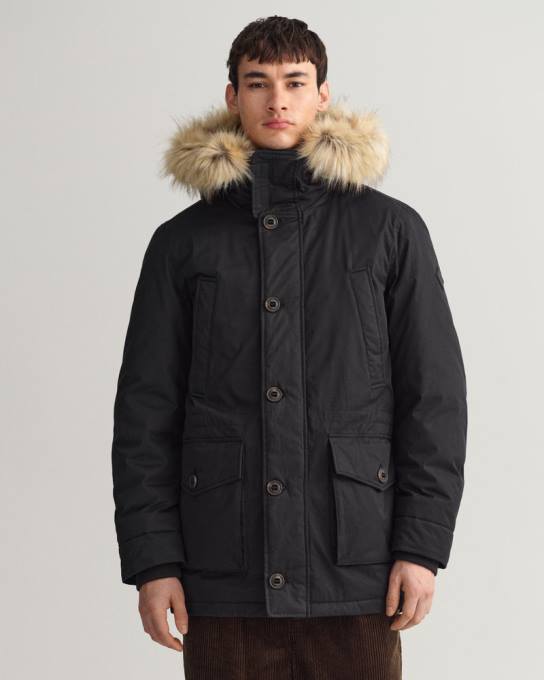 parka de inverno N424C368 preto GANT homens
