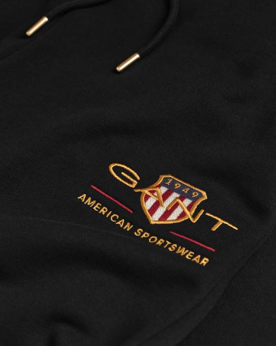 calça de moletom escudo de arquivo N424C265 preto GANT homens