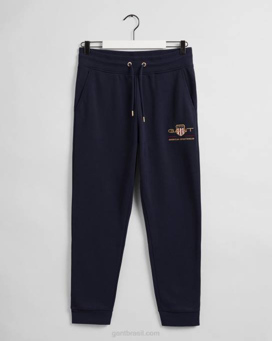 calça de moletom escudo de arquivo N424C269 noite azul GANT homens