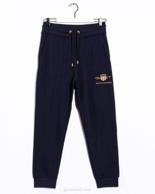 calça de moletom escudo de arquivo N424C269 noite azul GANT homens