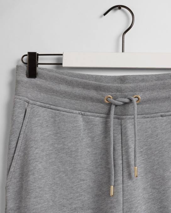 calça de moletom escudo de arquivo N424C270 melange cinza GANT homens