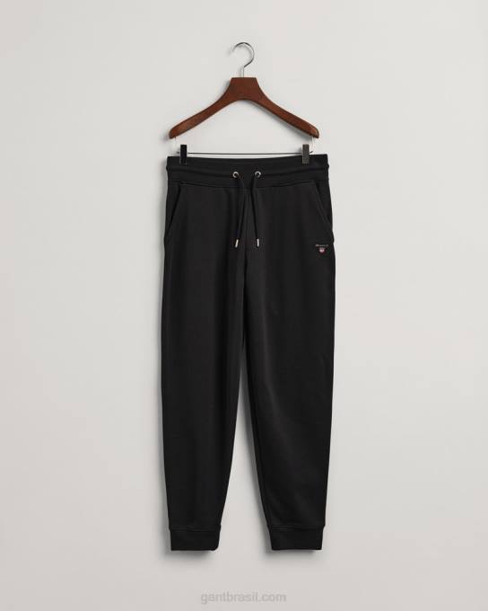 calça de moletom original N424C287 preto GANT homens