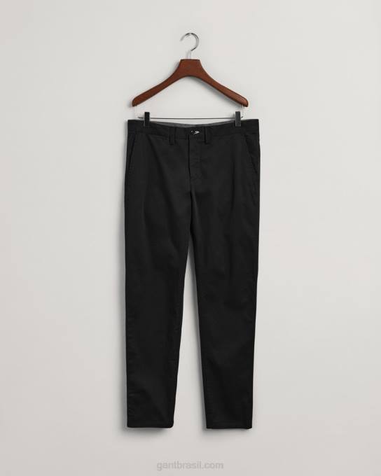 calça de sarja hallden slim fit N424C419 preto GANT homens