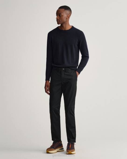 calça de sarja hallden slim fit N424C419 preto GANT homens
