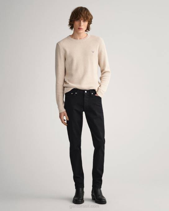 calça jeans maxen extra slim fit com recuperação ativa N424C407 preto GANT homens