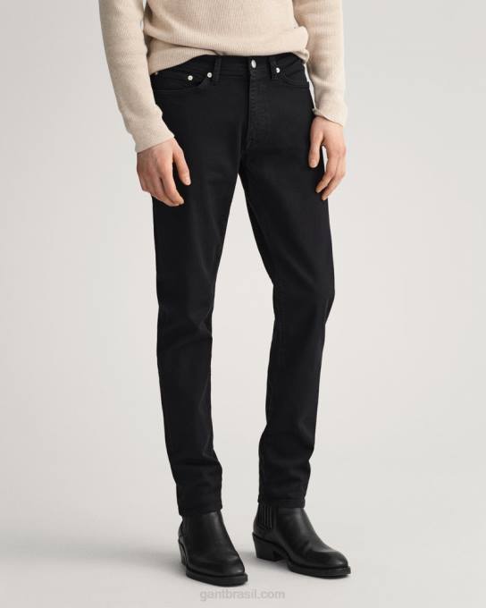 calça jeans maxen extra slim fit com recuperação ativa N424C407 preto GANT homens
