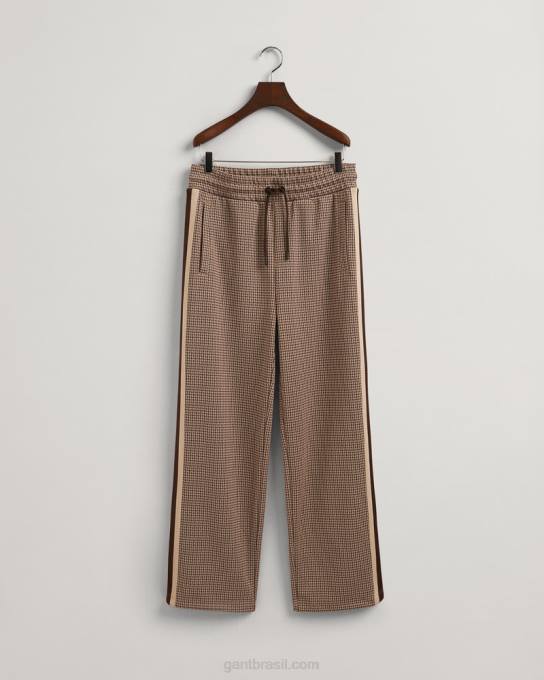 calças de treino houndstooth N424C225 chocolate marrom GANT homens