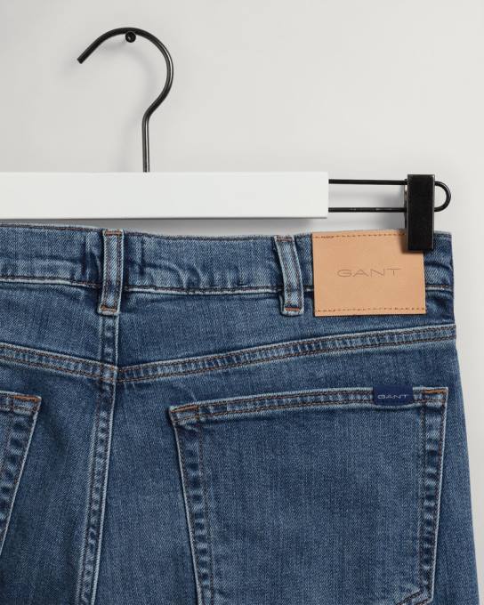 jeans arley regular fit N424C414 azul médio usado em GANT homens