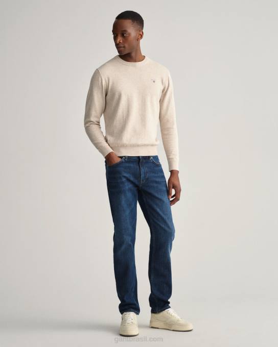 jeans arley regular fit N424C415 azul escuro usado em GANT homens