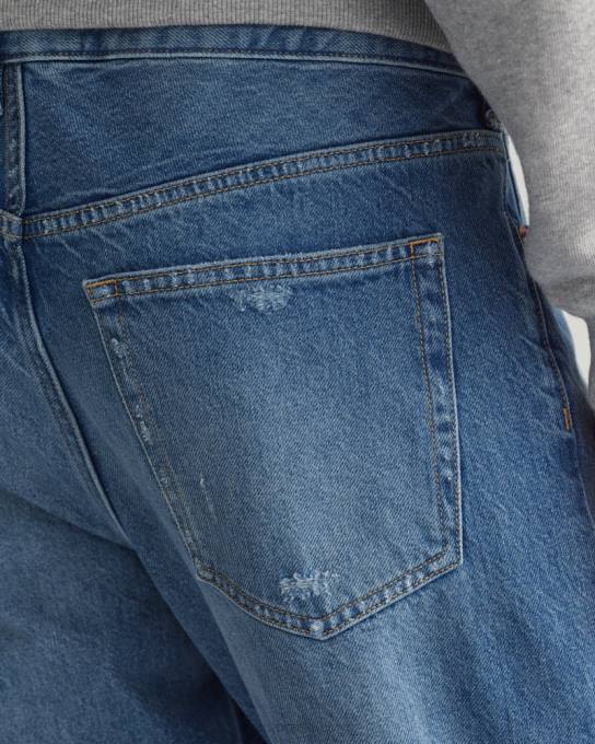 jeans desgastado e rasgado N424C405 vintage azul médio GANT homens
