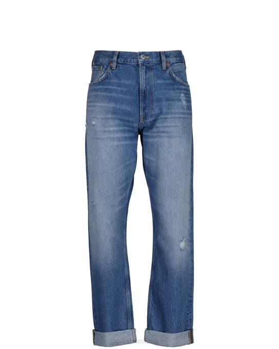 jeans desgastado e rasgado N424C405 vintage azul médio GANT homens