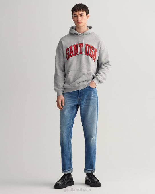 jeans desgastado e rasgado N424C405 vintage azul médio GANT homens