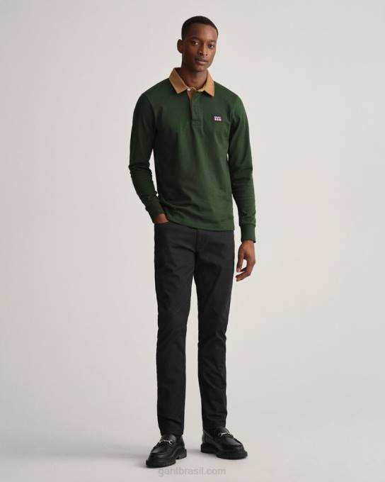 jeans slim fit retrô shield hayes N424C400 preto GANT homens