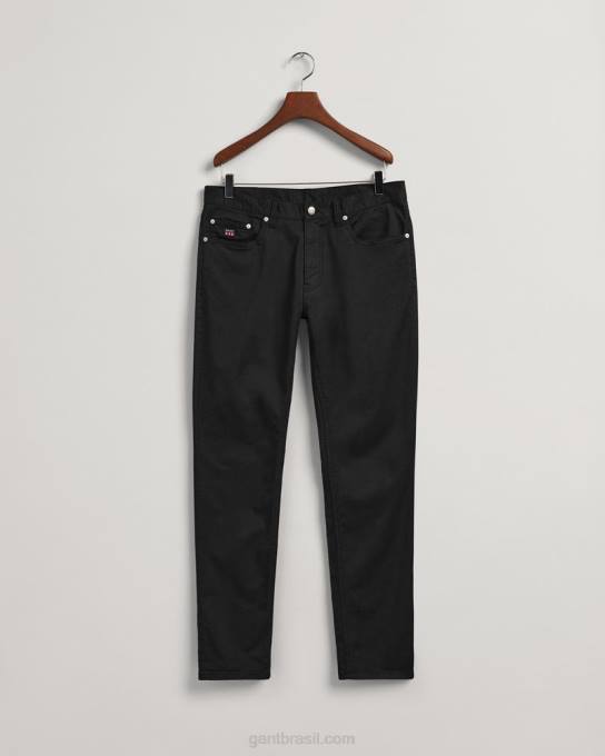 jeans slim fit retrô shield hayes N424C400 preto GANT homens