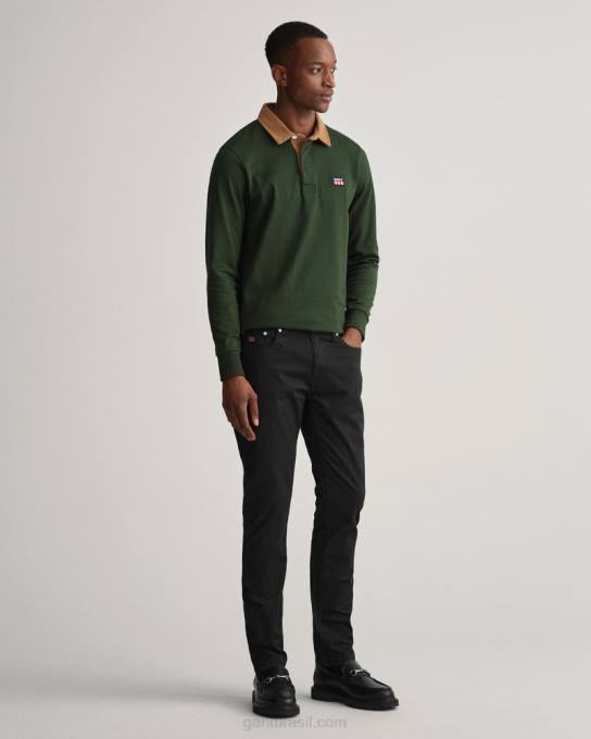 jeans slim fit retrô shield hayes N424C400 preto GANT homens