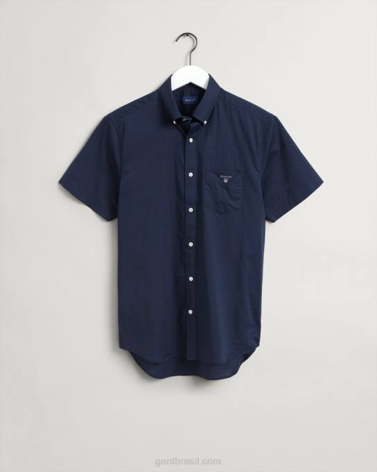 camisa de malha larga de manga curta de ajuste regular N424C92 marinho GANT homens