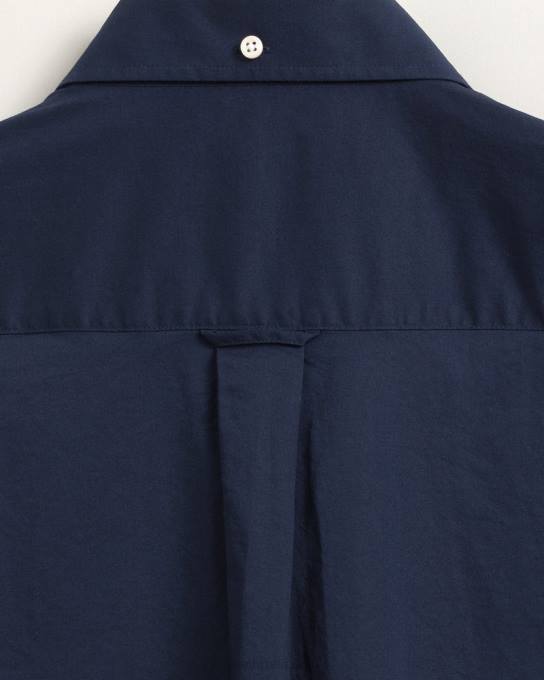 camisa de malha larga de manga curta de ajuste regular N424C92 marinho GANT homens