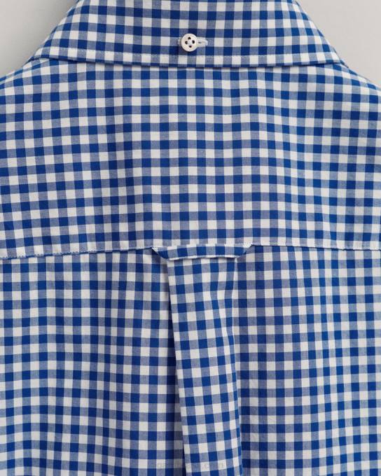 camisa de manga curta de tecido grosso de ajuste regular N424C94 faculdade azul GANT homens