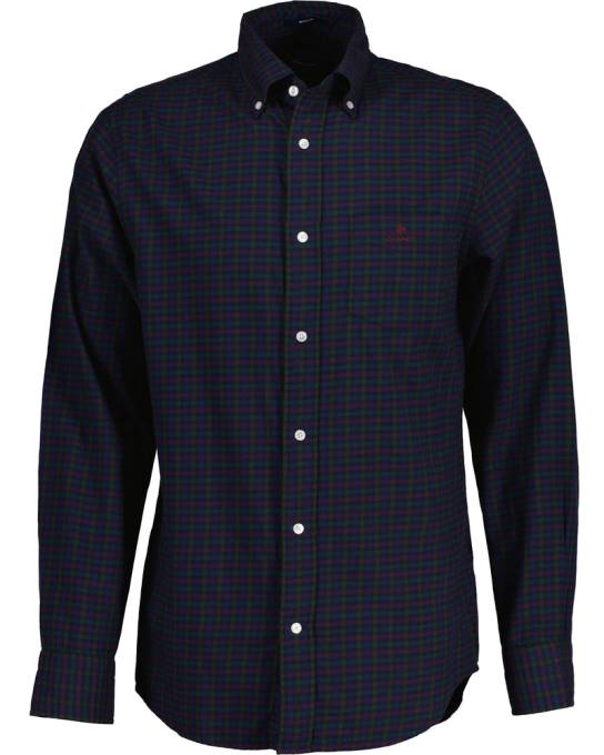 camisa de sarja regular fit N424C27 verde floresta GANT homens