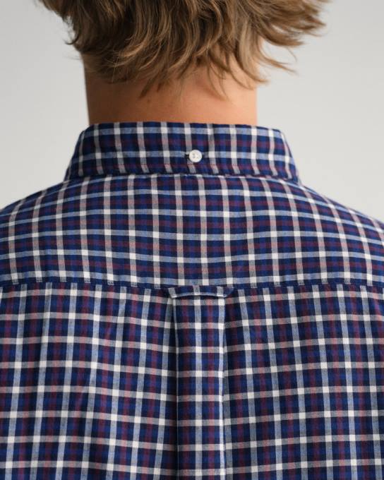 camisa de sarja regular fit N424C28 noite azul GANT homens