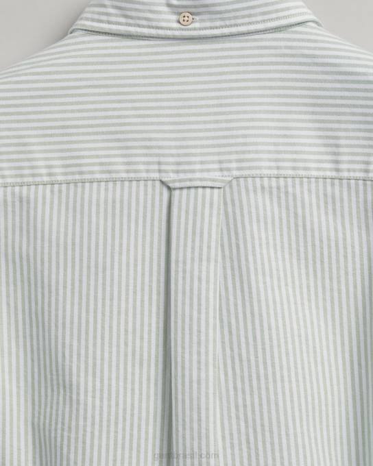 camisa oxford banqueiro de ajuste regular N424C34 eucalipto verde GANT homens