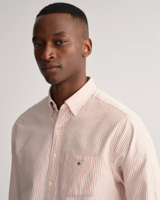camisa oxford banqueiro de ajuste regular N424C36 laranja dourada GANT homens